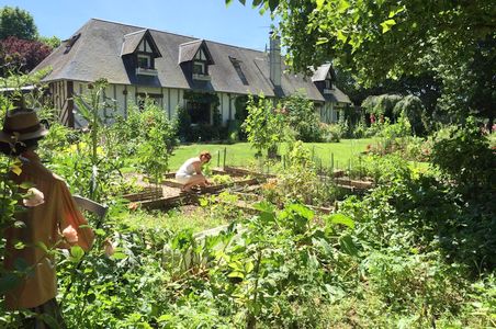 Vue sur le jardin potager de la longre